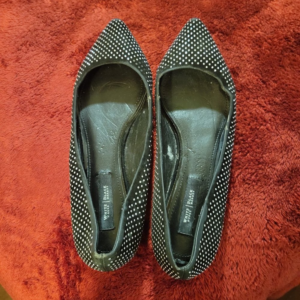 White House Black Market Studded Ballerina Flats